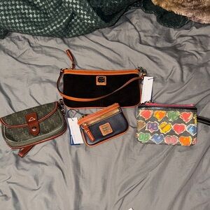 Dooney & Bourke Colorful Wristlet and wallet bundle